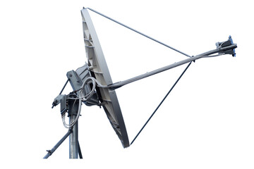 Television satellite dish isolated
