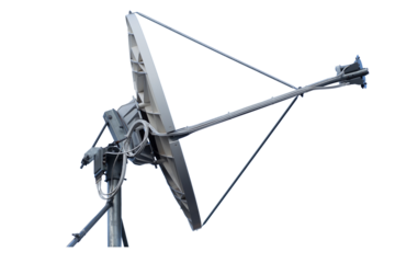 Television satellite dish isolated