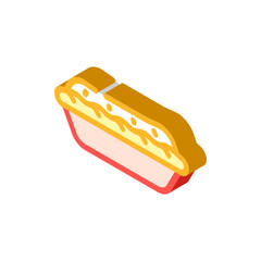 pumpkin pie isometric icon vector. pumpkin pie sign. isolated symbol illustration