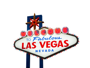 Welkom bij Fabulous Las Vegas Nevada bord geïsoleerd