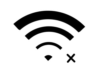 3D wifi sign symbol black white background isolated