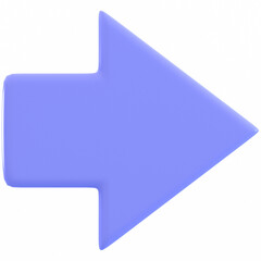 3d arrow icon in purple color, for UI, poster, banner, social media post. 3D rendering