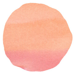 pink and orange watercolor stain brush stroke frame isolated on white background,watercolor png file clipart