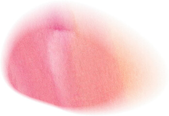 pink and orange watercolor stain brush stroke frame isolated on white background,watercolor png file clipart