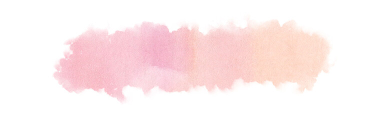 pink and orange watercolor stain brush stroke frame isolated on white background,watercolor png file clipart © peacefy