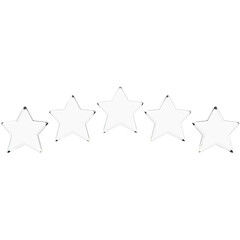 3d glass star icon, for UI, poster, banner, social media post. 3D rendering