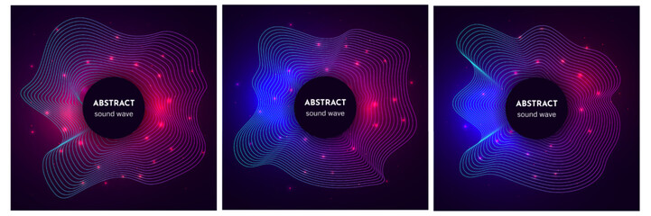 Sound circular wave with light effects