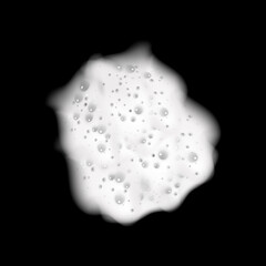 Bath foam isolated on transparent background. Shampoo bubbles texture.Flowing shampoo and bath lather ,vector illustration.