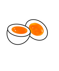 PNG file soft boiled egg cartoon draw and paint. It’s can be as a decoration on your presentation.