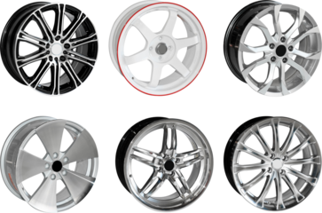  steel alloy car rim isolated