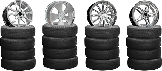  steel alloy car rim isolated