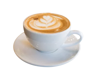Foto op Plexiglas Hot cappuccino coffee cup isolated © littlestocker