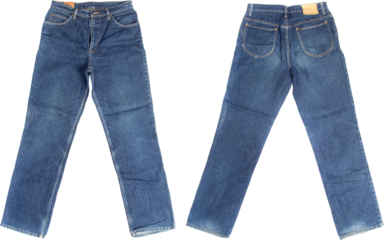  Jeans Front And Back Isolated