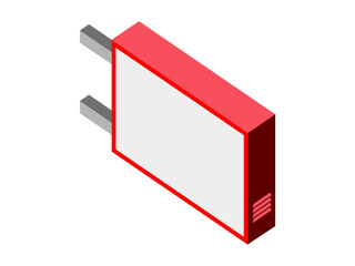 lightbox side red colour for graphic design