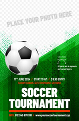 Soccer - football tournament poster template with ball