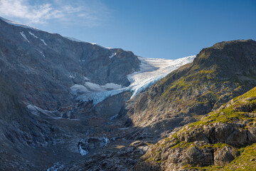 Fototapeta na wymiar remains of the glacier of Steingletscher in the Bernese Alps
