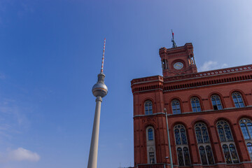 Naklejka premium Rotes Rathaus, the town hall