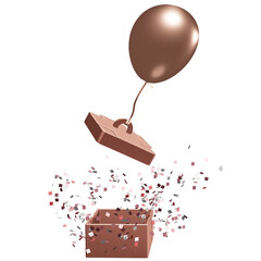 balloon with box open gift box helium balloons celebrate the big day