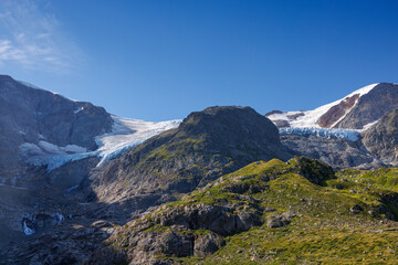remains of the glacier of Steingletscher in the Bernese Alps