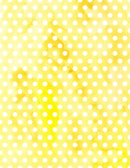 Yellow Watercolor Polka Dot Background