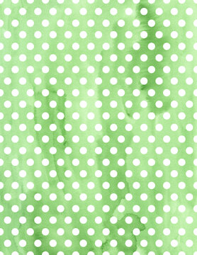 Green Watercolor Polka Dot Background
