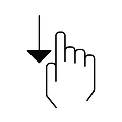 Black solid icon for Scroll down