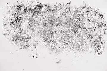 Abstract black white texture on white paper