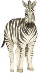 Zebra wildlife animals watercolor illustration