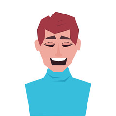 Funny Cartoon Young Man On White Background.