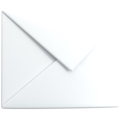 3d envelope icon on white color, for UI, poster, banner, social media post. 3D rendering