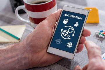 Automation concept on a smartphone