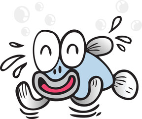 Obraz premium cartoon striped trout