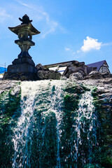 Obraz premium 草津温泉のシンボル 草津温泉湯畑（群馬県）