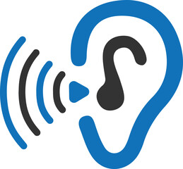 Hearing test icon,  hearing icon vector 