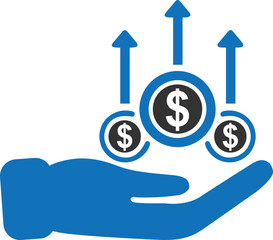 Revenue icon, finance icon vector