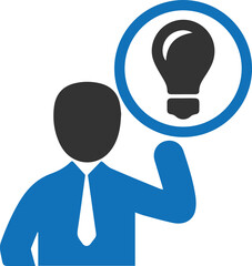 Solution icon, intelligent symbol vector