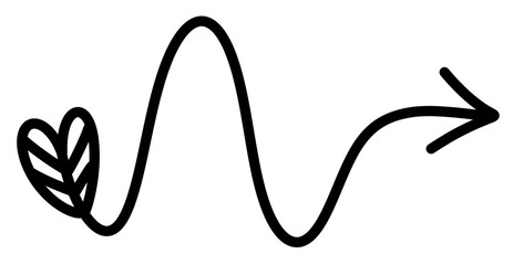 Doodle arrow hand drawn direction line icon