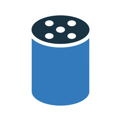 Alexa, echo, plus, smart, speaker icon. Simple editable vector graphics.