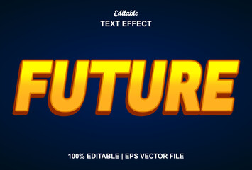 future text effect with yellow and blue color editable.