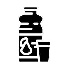 pear nectar glyph icon vector. pear nectar sign. isolated symbol illustration