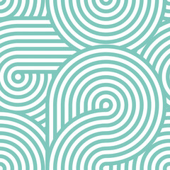 Blue seamless abstract pattern with twisted lines. Stripes