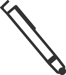 Pen icon, digital pen black icon vector