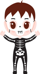 Halloween Kid skeleton boy cosplay