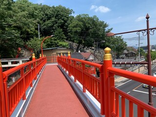 Naklejka premium 足利織姫神社前の景色