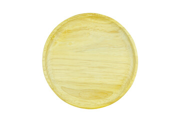 Wooden bowl top view