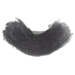 Black brush stroke on transparent background. PNG file.