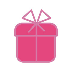 festive vector pink box isolated