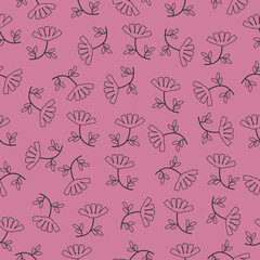 floral vector outline flowers pattern
