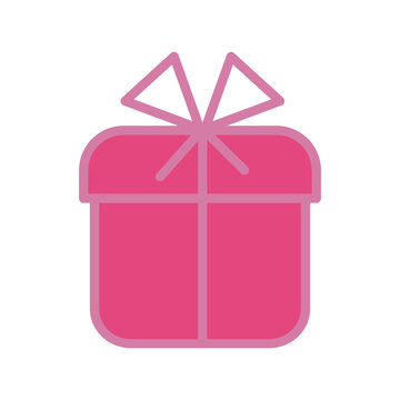 Festive Vector Pink Box Isolated