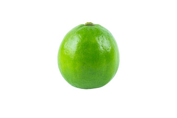 Fresh lime isolated on white background with clipping path